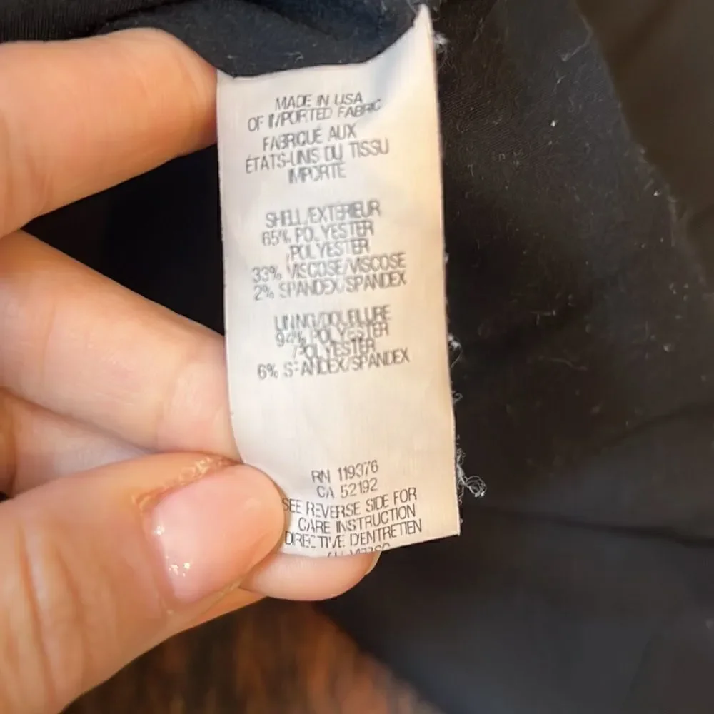 HELMUT Helmut Lang Black Collarless Blazer